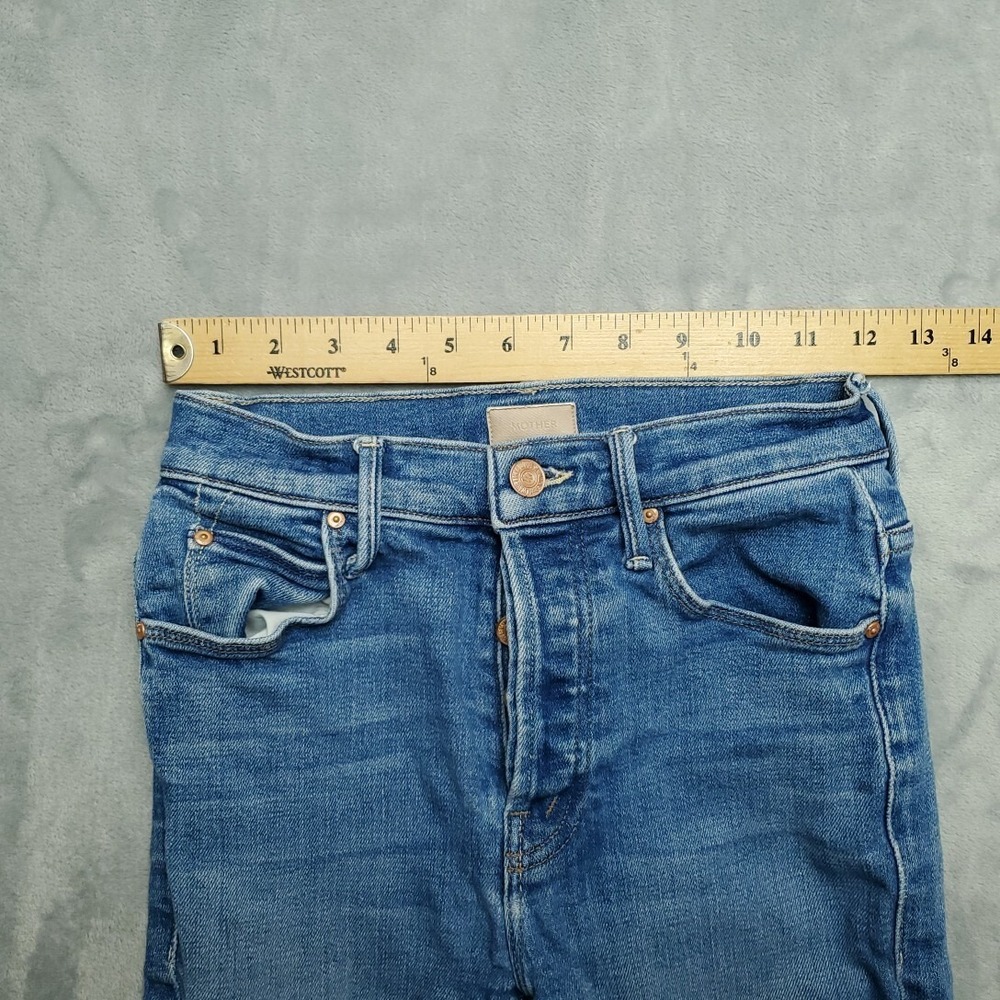 Mother Jeans Womens 23Blue Denim Super Stunner Ankle Double Vision Heart Pocket - Picture 13 of 16